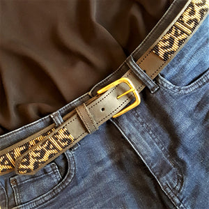 Leopard Black & Gold Belt - SALE